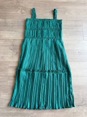 NWT Sea New York - Nomi Solid Sleeveless Dress - Green - size 14Y